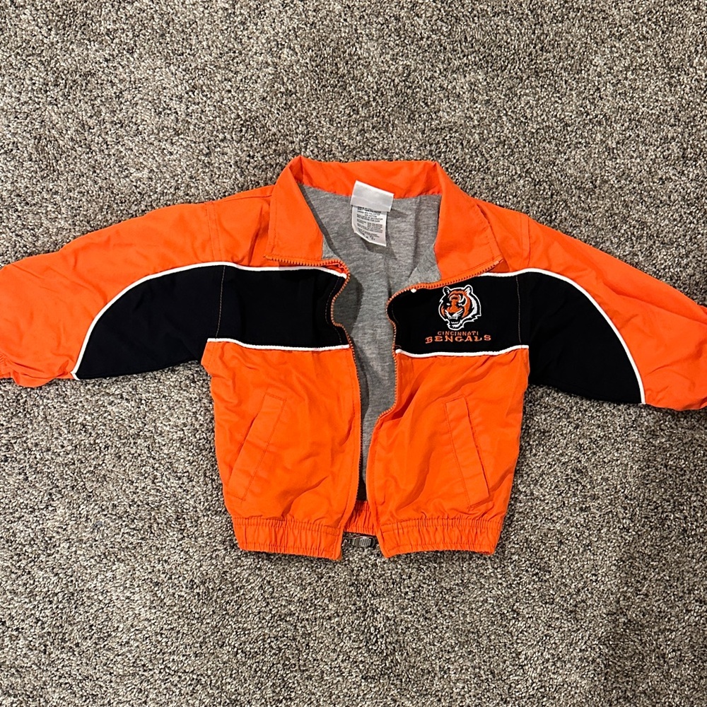 Kids Orange and Black Bengals Jacket